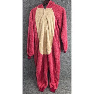 Gonaap Fleece Red Bear Adult Pajamas Costume Onesie Small Cozy Funny